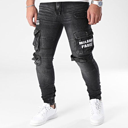 MTX - Pantaloni Cargo Jean neri
