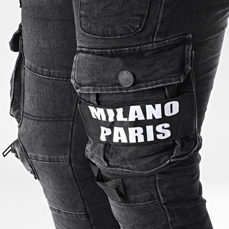 MTX - Pantalon Cargo Jean Noir