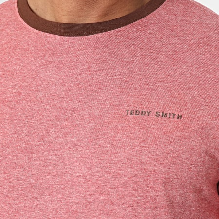 Teddy Smith - Tee Shirt 11016811D Rouge Chiné