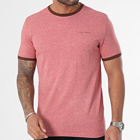 Teddy Smith - Tee Shirt 11016811D Rouge Chiné