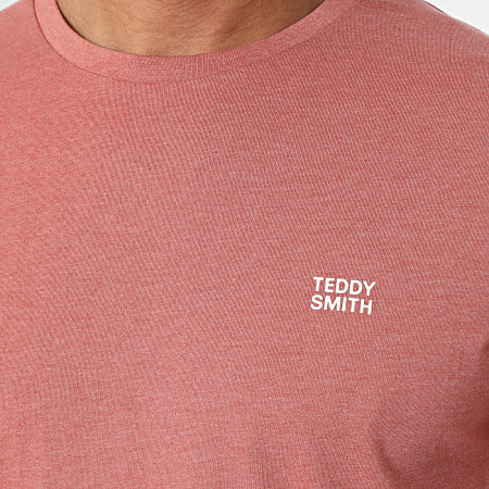 Teddy Smith - Tee Shirt 11016931D Rouge Brique Chiné