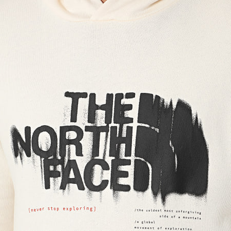 The North Face - Felpa con cappuccio grafica A87ET Beige