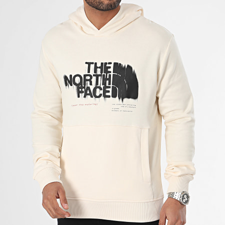 The North Face - Sudadera con capucha gráfica A87ET Beige