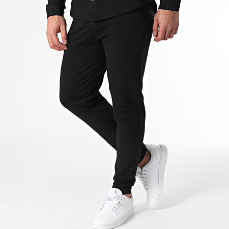 Zelys Paris - Set di camicia nera e pantaloni chino