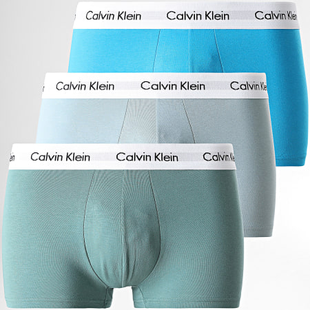 Calvin Klein - Set De 3 Boxers U2664G Caqui Verde Gris Celeste