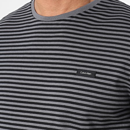 Calvin Klein - Camiseta a rayas 2520 Gris Negro