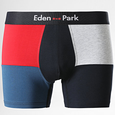 Eden Park - Boxer EP1221H3300 Bleu Marine Rouge Gris Chiné