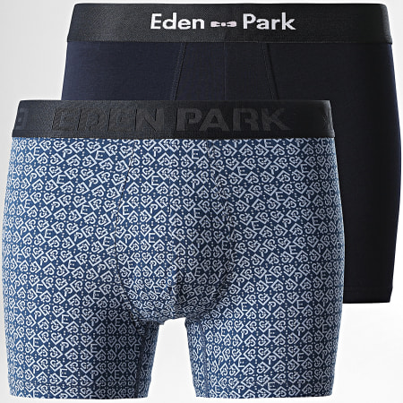 Eden Park - Juego de 2 calzoncillos bóxer azul marino EP1221H35P2