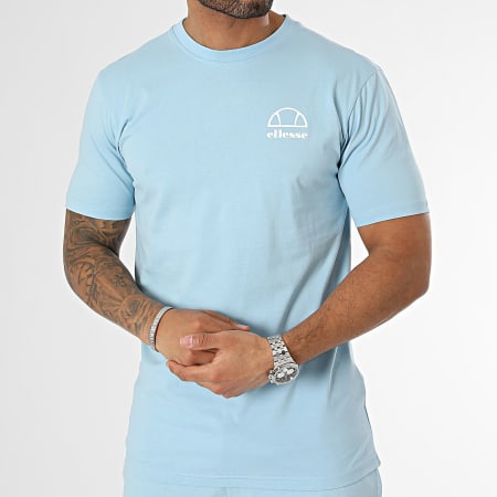Ellesse - Malaren SLF20419 Conjunto de camiseta y pantalón corto azul claro