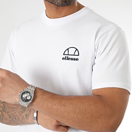 Ellesse - Malaren SLF20419 Conjunto de camiseta blanca y pantalón corto de jogging