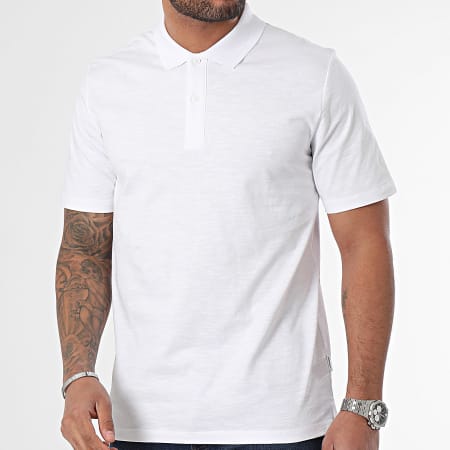 Jack And Jones - Polo Manches Courtes Lucca Blanc