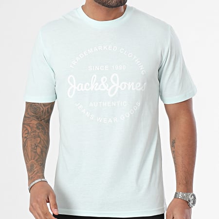 Jack And Jones - Maglietta blu cielo forestale