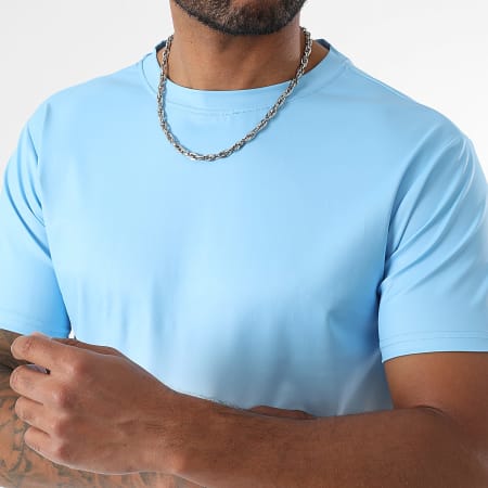 LBO - Ensemble Tee Shirt Et Short Jogging Dégradé 0160 Bleu Clair Blanc