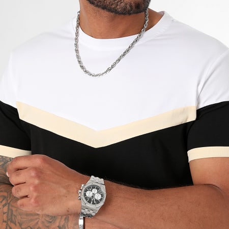 LBO - Ensemble Tee Shirt Et Short jogging 0158 Noir Blanc Beige