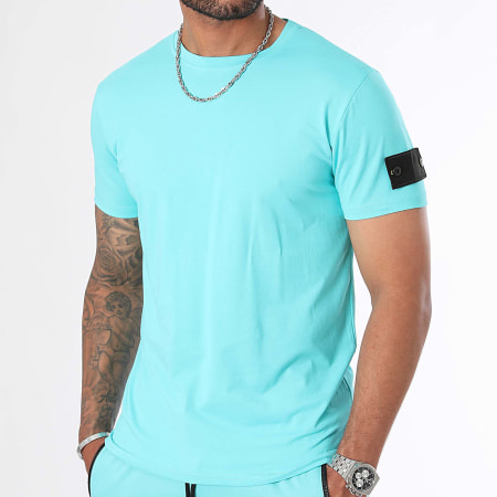 LBO - Ensemble Tee Shirt Et Short Jogging 0166 Bleu Clair