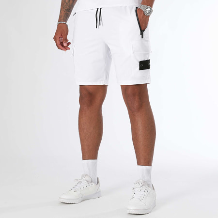 LBO - 0176 Set di maglietta bianca e pantaloncini da jogging