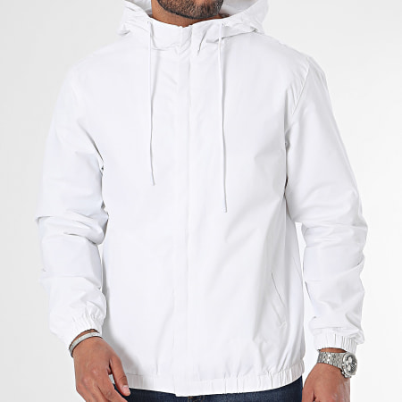 MTX - Giacca bianca con cappuccio e zip