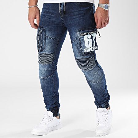 MTX - Jogger Pant Slim Jeans Blu