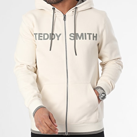 Teddy Smith - Giclass Sudadera con capucha y cremallera 10916793D Beige
