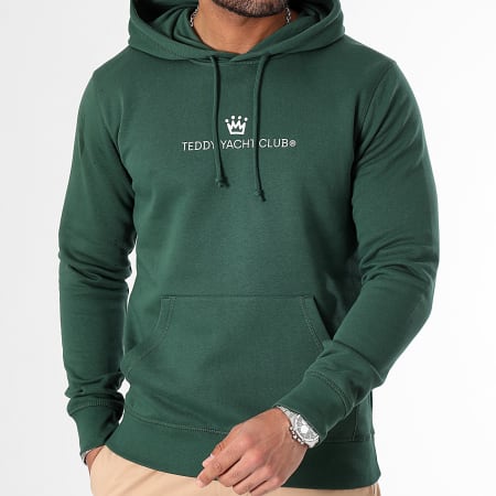 Teddy Yacht Club - Sudadera con capucha Half Street Couture Verde Botella