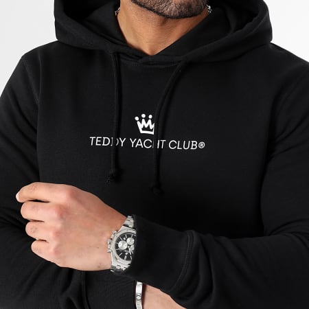 Teddy Yacht Club - Sweat Capuche Half Street Couture Noir
