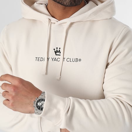 Teddy Yacht Club - Sudadera con capucha Half Street Couture Beige