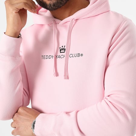 Teddy Yacht Club - Sudadera con capucha Half Street Couture rosa