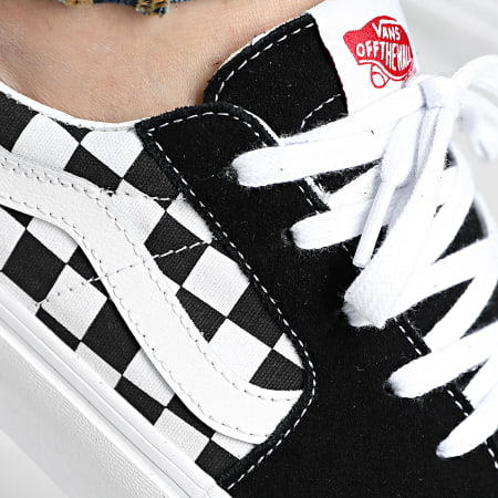 Vans - Sk8 Low A4UUK Canvas Suede Black Checkerboard Sneakers