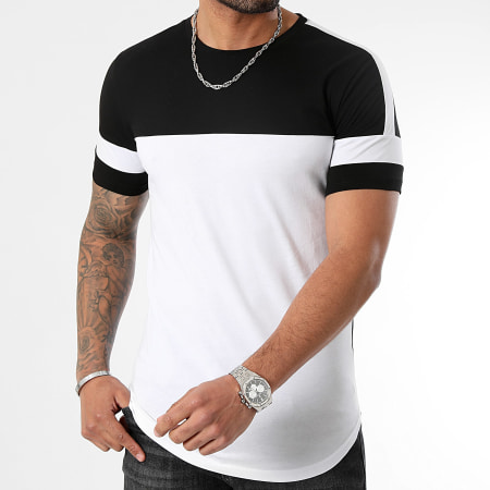 LBO - Camiseta oversize a rayas 3314 Blanco Negro
