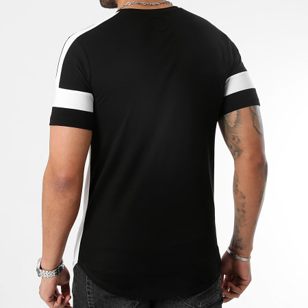 LBO - Camiseta oversize a rayas 3314 Blanco Negro