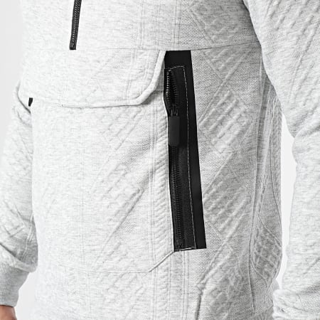 MTX - Conjunto de sudadera con capucha y pantalón cargo gris brezo