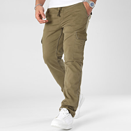 Pepe Jeans - Pantaloni cargo slim PM211652 Verde Khaki