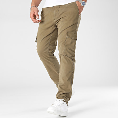 Pepe Jeans - Pantaloni cargo slim PM211641 Verde Khaki