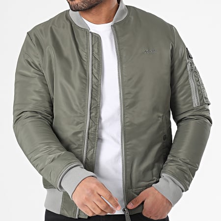 Schott NYC - Giacca Bomber Airforcers Verde Khaki