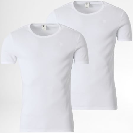 G-Star - Lot De 2 Tee Shirts D07205-124 Blanc