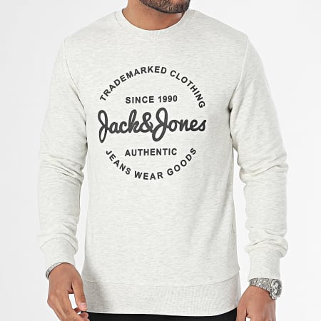 Jack And Jones - Forest Sudadera cuello redondo Beige claro jaspeado