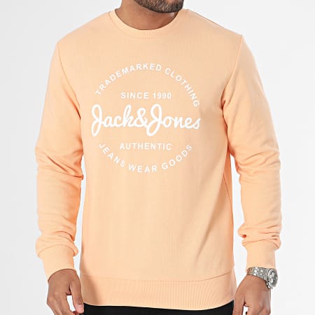 Jack And Jones - Felpa girocollo arancione chiaro Forest