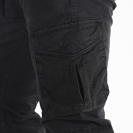 John H - Set di 2 pantaloni cargo neri XQ05