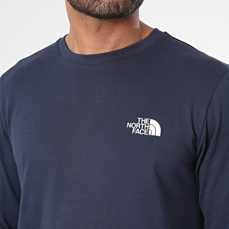 The North Face - Tee Shirt Manches Longues Simple Dome A87QN Bleu Marine