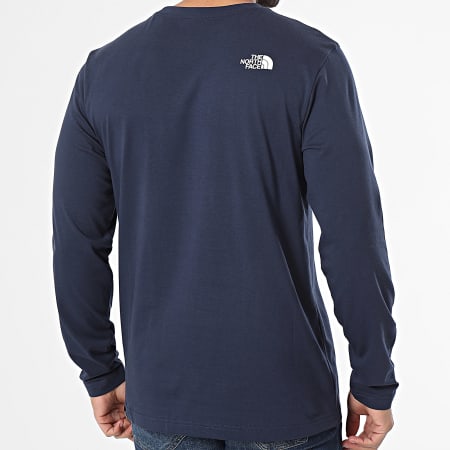 The North Face - Tee Shirt Manica lunga Cupola semplice A87QN Blu navy
