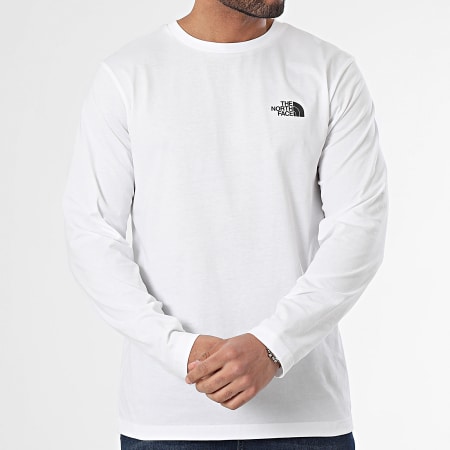 The North Face - Tee Shirt Manches Longues Simple Dome A87QN Blanc