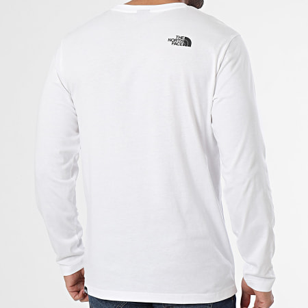 The North Face - Camiseta Manga Larga Simple Cúpula A87QN Blanco