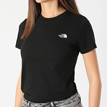 The North Face - Camiseta cúpula simple para mujer A87NH Negro