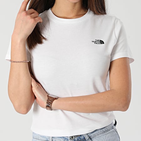 The North Face - Camiseta cúpula simple mujer A87NH Blanco