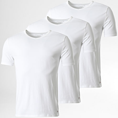 Tommy Hilfiger - Lot De 3 Tee Shirts Col V Premium Essentials 3137 Blanc