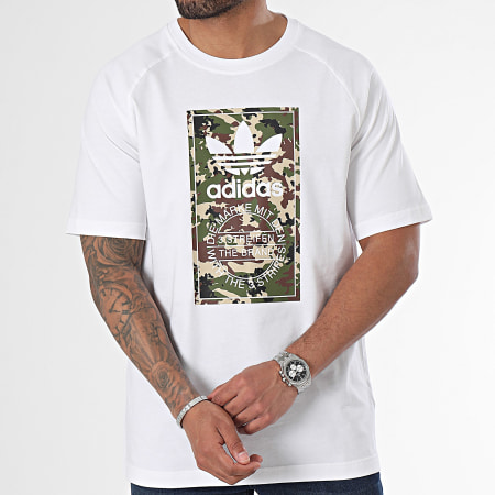 Adidas Originals - Tee Shirt Camo Tongue IS0246 Blanc