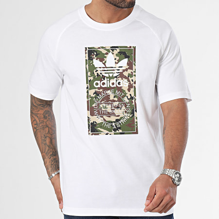 Adidas Originals - Camiseta Camo Tongue IS0246 Blanco