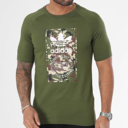 Adidas Originals - Camiseta Camo Lengua IS0248 Caqui Verde