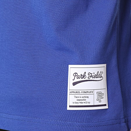 Classic Series - Tee Shirt Oversize Large Oxford Bleu Roi Blanc
