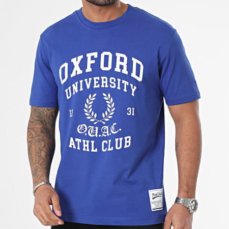 Classic Series - Camiseta Oversize Large Oxford Azul Real Blanco